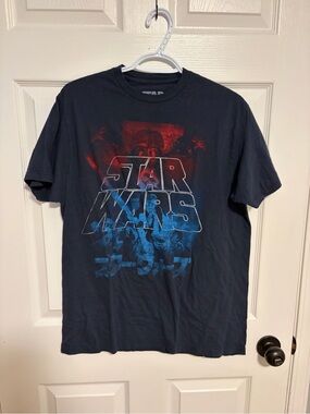 Star Wars Black Tee with Red and Blue Graphic
